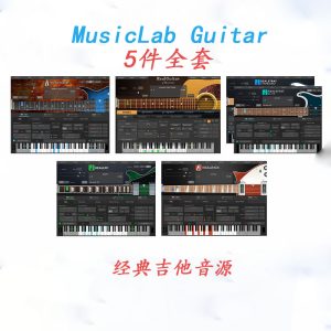 MusicLab Guitar 经典5把吉他音源 全套合集（包含Real Guitar RealEight RealLPC RealRick RealStrat 4 5）-251编曲网