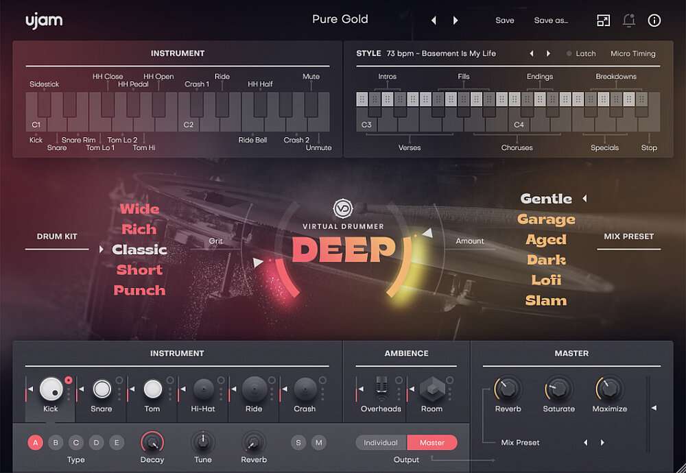 图片[5]-虚拟鼓手合集 uJAM Virtual Drummer v2.1.1 （包含DEEP HEAVY HOT LEGEND BRUTE PHAT SOLID）-251编曲网