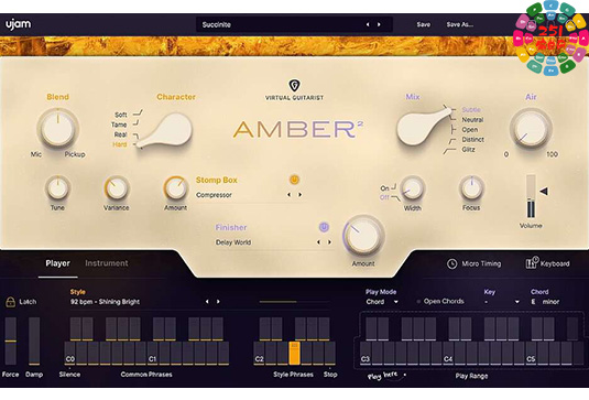 虚拟钢弦吉他手 UJAM Virtual Guitarist Amber 2 v2.3.0-251编曲网