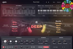 深情灵魂虚拟鼓手音源插件 UJAM Virtual Drummer DEEP v2.5.0-251编曲网