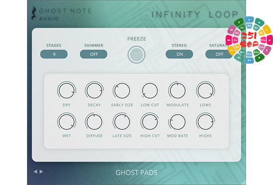 实验性数字混响插件 Ghost Note Audio Infinity Loop v1.1.2 Win-251编曲网