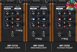 传奇踏板效果插件套装 Moogerfooger Effects Bundle v1.3.0(包括MF-101S Lowpass Filter 102S Ring Modulator 103S 12-Stage Phaser 104S Analog Delay 105S MuRF 107S Freqbox 108S Cluster Flux 109S Saturator)-251编曲网