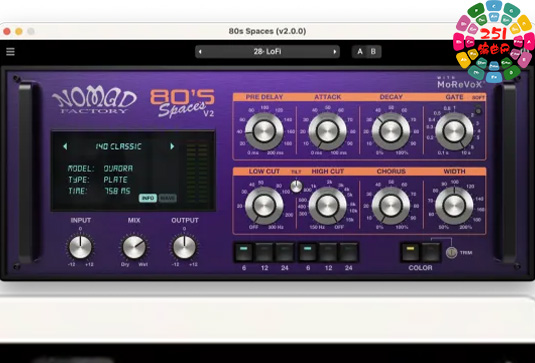 空间混响效果器 Nomad Factory 80s Spaces v2.5.0 HCiSO Mac-251编曲网