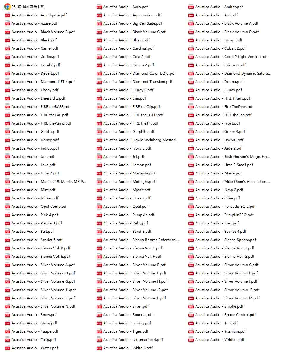 图片[2]-Acustica Audio 全套系列英文使用手册-251编曲网