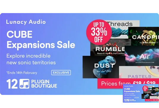 9套拓展预设合集 Lunacy Audio Cube Expansions（包含Air Canopies Dust Neon Pastels Rumble Threads Sky Botanica）-251编曲网