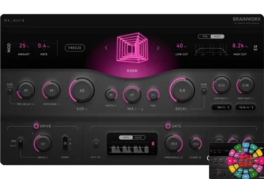 创意算法混响效果器 Plugin Alliance Brainworx bx_aura v1.1.0 R2 （bxaura bx aura）-251编曲网