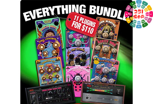 踏板效果器插件套装 Safari Pedals Everything Bundle v2024.12.08 R2R Win （包含Gorilla Drive Time Machine Yak Delay Flamingo Verb Lion Master Fox Echo Chorus Dirty Dog Reverb Owl Control Rhino Reverb Dragon Eq Ladybug Reverb Rabbit Tape Camel Strip Safari Pedals Hawk Phaser）-251编曲网