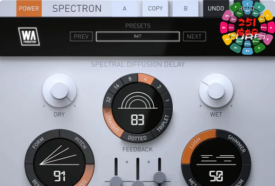 延时效果器 W.A. Production Spectron v1.0.0 BUBBiX Win （WA）-251编曲网