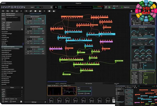 数字模块化电子合成器 Wavesequencer Hyperion v1.58 R2R-251编曲网