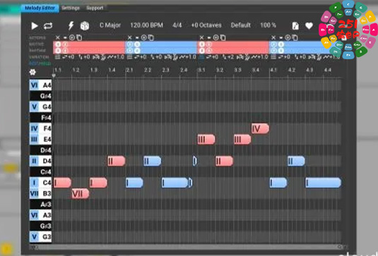 动机编辑器和旋律生成器 Music Developments Melodya v1.5.6 Win-251编曲网
