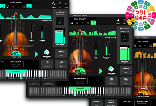 物理建模弦乐群奏 Audio Modeling SWAM String Sections v1.4.0 R2R Win-251编曲网