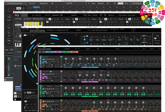 10个电子合成+效果插件合集 HY-Plugins Collection v2025.01 R2R （包含HY-Delay4 Filter4 MBMFX2 MPS2 POLY RPE2 SEQ32 SeqCollection2 HY-Slicer 2 HY Slicer）-251编曲网