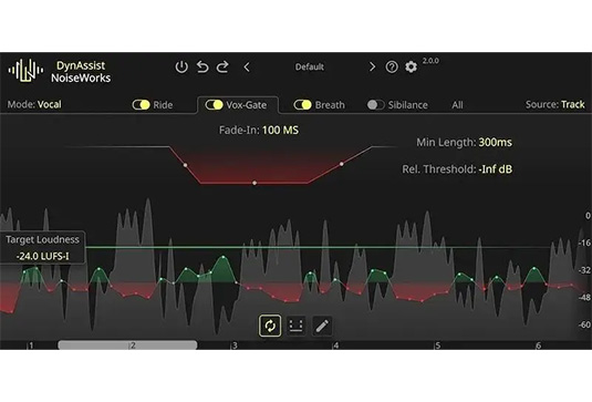 人声编辑插件 NoiseWorks DynAssist v2.1.4 Win （Noise Works Dyn Assist）-251编曲网
