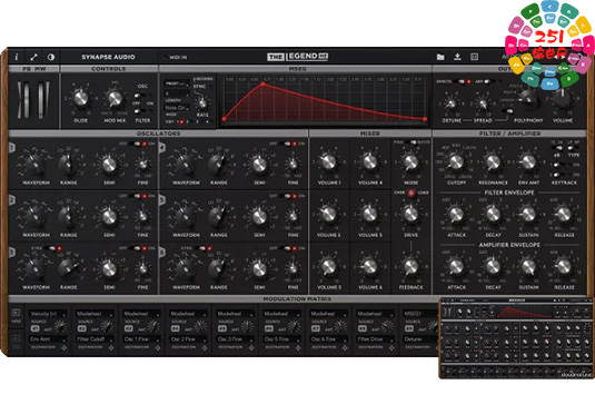 模拟合成器 Synapse Audio The Legend HZ v2.0.2 CE Win-251编曲网