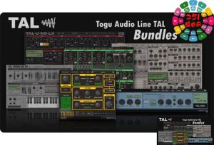 10个合成器&效果器合集 Togu Audio Line Plugins Bundle v2025.1 R2R（包含Togu Audio Line TAL BassLine 101 DAC Drum Dub-X J-8 Mod Pha Sampler U-NO-LX-V2 G-Verb）-251编曲网