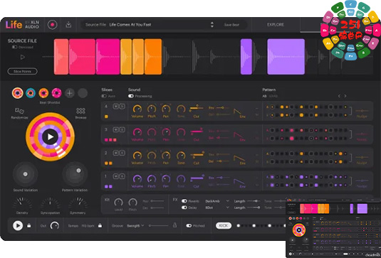 节奏Loops制作插件 XLN Audio Life v1.2.1 Mac-251编曲网