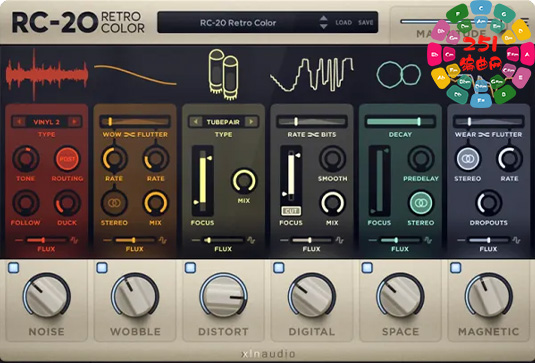复古色彩创意效果器 XLN Audio RC-20 Retro Color v1.3.4 Mac HCiSO（RC 20）-251编曲网