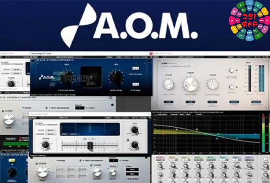 综合混音效果器套装 AOM Factory Total Bundle v1.18.3 CE Win （包含Invisible Limiter G2 Stereo Imaqer D Wave Shredder tranQuilizr Cyclic Panner）-251编曲网