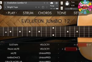 12弦原声吉他音色 Orange Tree Samples Evolution Jumbo 12 v1.2.5-251编曲网