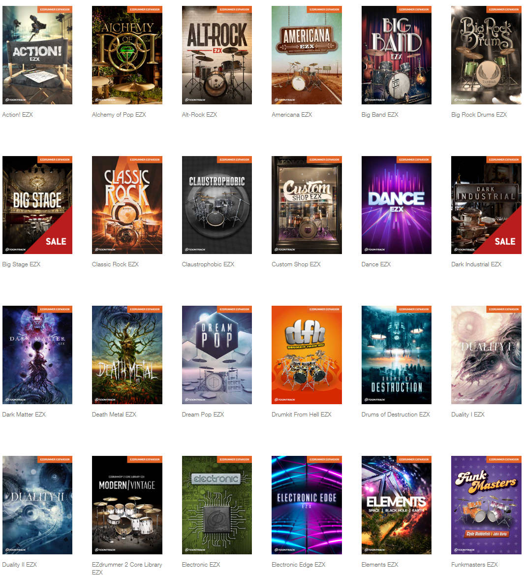 图片[2]-EZ鼓 完整73套拓展音色包 ToonTrack EZdrummer（全家桶）（EZX2 Modern Vintage EZX3 BrightRoom Main Room Tight Room EZX2 70s Action Alt Rock Big Band Big Rock Drums Classic Rock Custom Shop Dark Matter Death Metal Dream Pop Drums Of Destruction Modern Vintage Hard Rock Hip Hop Kick Snares Latin Cuban Drums Latin Cuban Percussion Made Of Metal Modern Metal Pop Punk Pop Rock Post Rock Progressive Rock Reggae Southern 60s Southern70s Trad Country EZX2 UK Pop Alchemy Of Pop Elements Black Hole Elements Earth Elements Space Fusion Heavy Rock Metal Mania 1 Part2 Signature Part 2 Booth EZX3 Underground EZXP Percussion Database EZX Americana Blues Classic 4Mic Claustrophobic Cocktail dfh Electronic Funkmaster Clyde Funkmaster Jabo Indie Indie_4Mic azz EZX_Metal Metal Heads Metal Machine Nashville No1 Hits Percussion POP Rock Rock Solid Twisted TwistedKit Vintage MIDI 扩展）-251编曲网