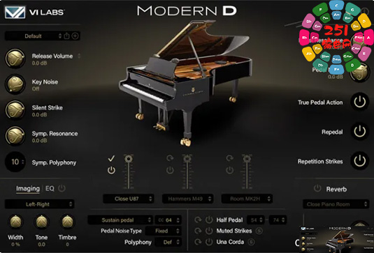拓展钢琴音源 VI Labs Modern D for UVI Falcon Workstation-251编曲网