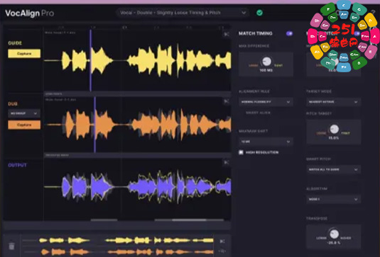 行业标准音频对齐插件 Synchro Arts VocAlign 6 Pro v6.1.29 R2R Win （SynchroArts Voc Align ）-251编曲网
