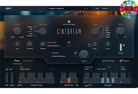 梦幻电影虚拟吉他手 uJAM Virtual Guitarist CINEDREAM v1.0.0 U2B Mac-251编曲网
