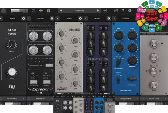 吉他贝斯箱模 Audio Assault Mix Locker v1.0.1 Win （包含Gate Noise gate AA Verb Algorithmic Reverb Delay Digital Multitap Delay BLK Compressor Peak Compressor Deessor De-esser Chorus Chorus RED Compressor Soft Peak Compressor G-EQ Graphics EQ with Proportional Q ParametriQ 5 Band Parametric EQ HPLP Filters with adjustable Q）-251编曲网