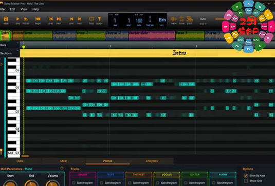 歌曲扒带分析软件 AurallySound Song Master Pro v2.7.04 MOCHA Win （Aurally Sound）-251编曲网