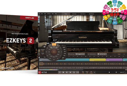 EZ虚拟钢琴主程序 Toontrack EZkeys v2.1.2 CE-V.R Update-251编曲网