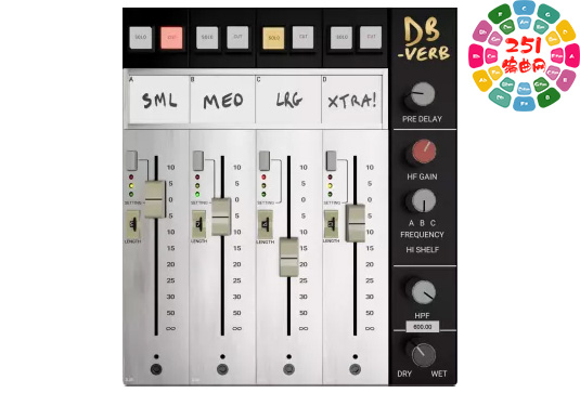 格莱美大师御用混响插件 Metric Halo (MHMBS) DBVerb v4.0.71.235 （Make Believe Studios）-251编曲网