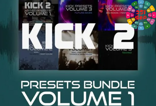 KICK2 底鼓合成器新拓展预设合集 Sonic Academy KICK Presets Collection v2025.5-251编曲网