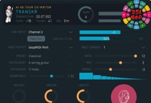 吉他Midi转换控制器 Algoriffix Transkr v2.v2.7.0 BUBBiX-251编曲网