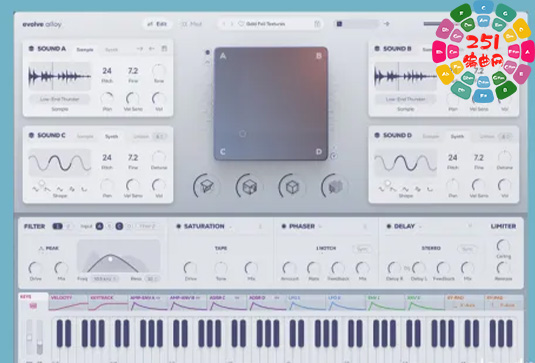 混合电子合成器 Excite Audio Evolve Alloy v1.0.0-251编曲网
