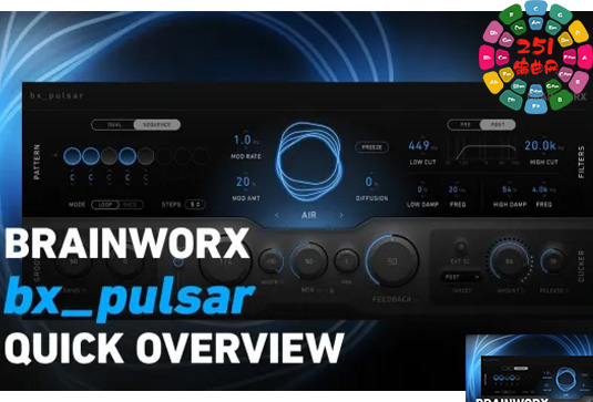 创意延时插件-Plugin Alliance Brainworx bx_pulsar v1.0.1-251编曲网