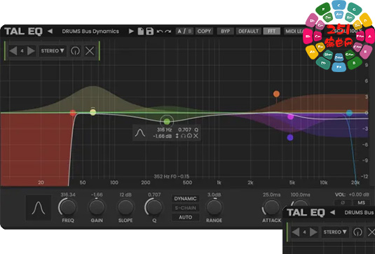 多功能图形均衡器 Togu Audio Line TAL-EQ v1.2.4 Mac MORiA-251编曲网