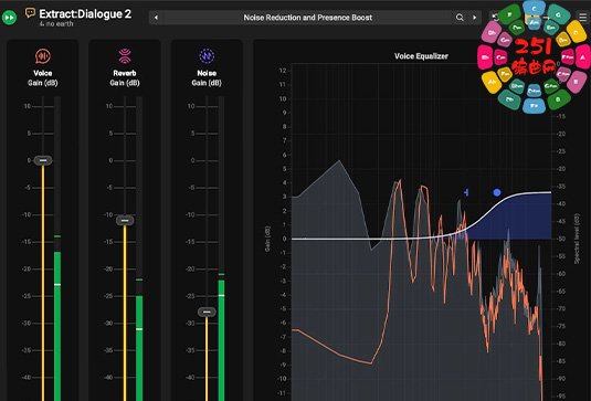 降噪神器插件 Acon Digital Extract Dialogue 2 v2.0.1 U2B Mac MORiA-251编曲网