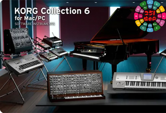 虚拟合成乐器音源合集 KORG Collection 6 v6.0.0 R2R-251编曲网