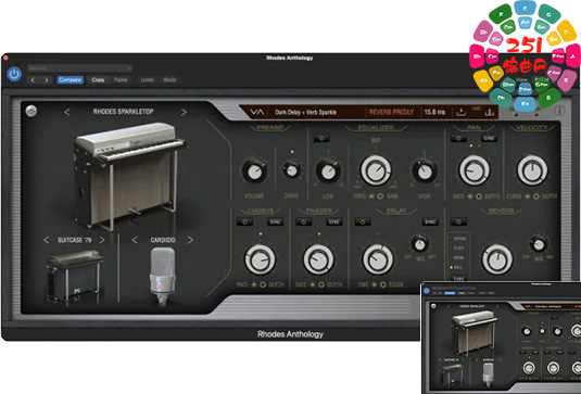 罗兹钢琴模拟音源 Rhodes Anthology v1.1.0 R2R Win-251编曲网