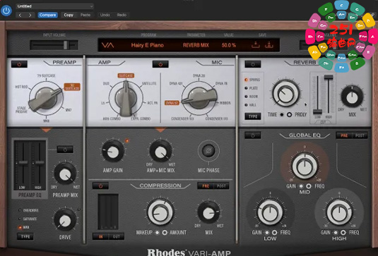 模拟放大器 Rhodes Vari-Amp v1.0.0 R2R Win-251编曲网