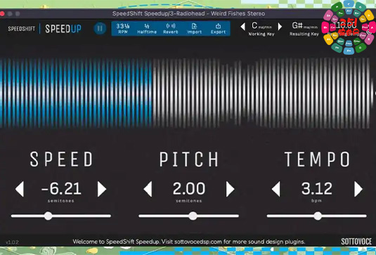 新一代变速变调插件 SottovoceDSP SpeedShift Speedup v2.0.1 Win-251编曲网