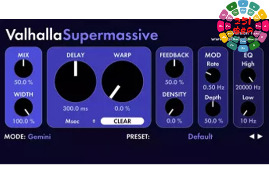 震撼的延迟和混响效果器 Valhalla DSP Valhalla Supermassive v5.0.0-251编曲网