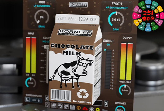 多功能音频处理插件 Korneff Audio Chocolate Milk v1.0.1 Win-251编曲网