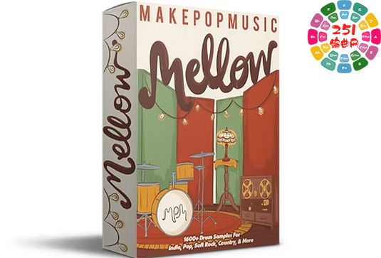 全新鼓组采样 Make Pop Music Mellow (Drum Samples) WAV-251编曲网