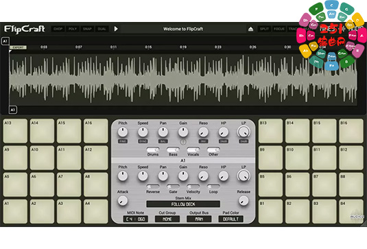 采样切割插件 Mikey Audio FlipCraft v1.4.0 MOCHA Win-251编曲网