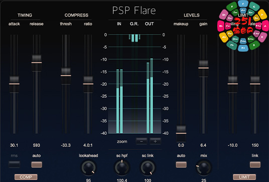 心理声学压缩机 PSPaudioware PSP Flare v1.0.3 Win-251编曲网