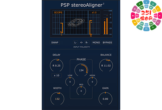 立体声像处理器插件 PSPaudioware PSP stereoAligner2 v2.0.0 R2R Win-251编曲网