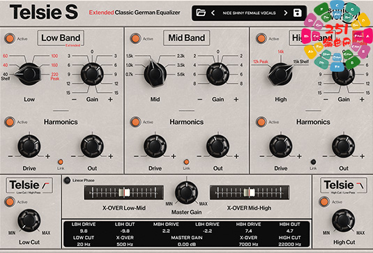 三频段均衡器 SonicWorld Telsie S v1.0.0 Win-251编曲网