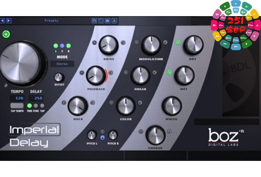 延迟多重效果器 Boz Digital Labs Imperial Delay v1.5.11 R2R-251编曲网