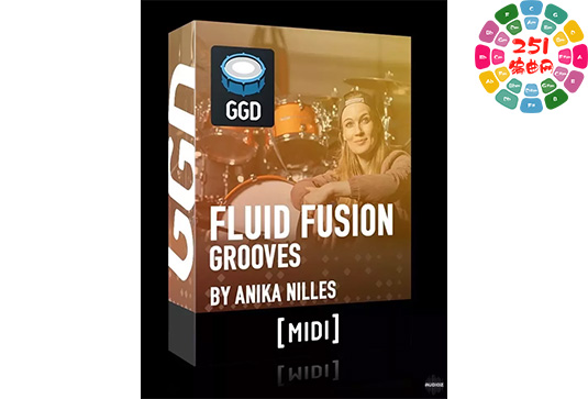 节奏型MIDI素材包 GetGood Drums GGD Fluid Fusion by Anika Nilles Midi Pack-251编曲网